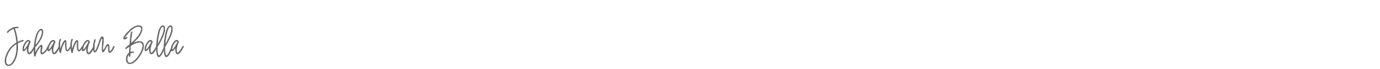 Sample characters Jahannam Balla Font